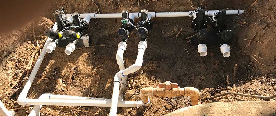 Drip irrigation system installed at a property in Rancho Santa Fe, CA.